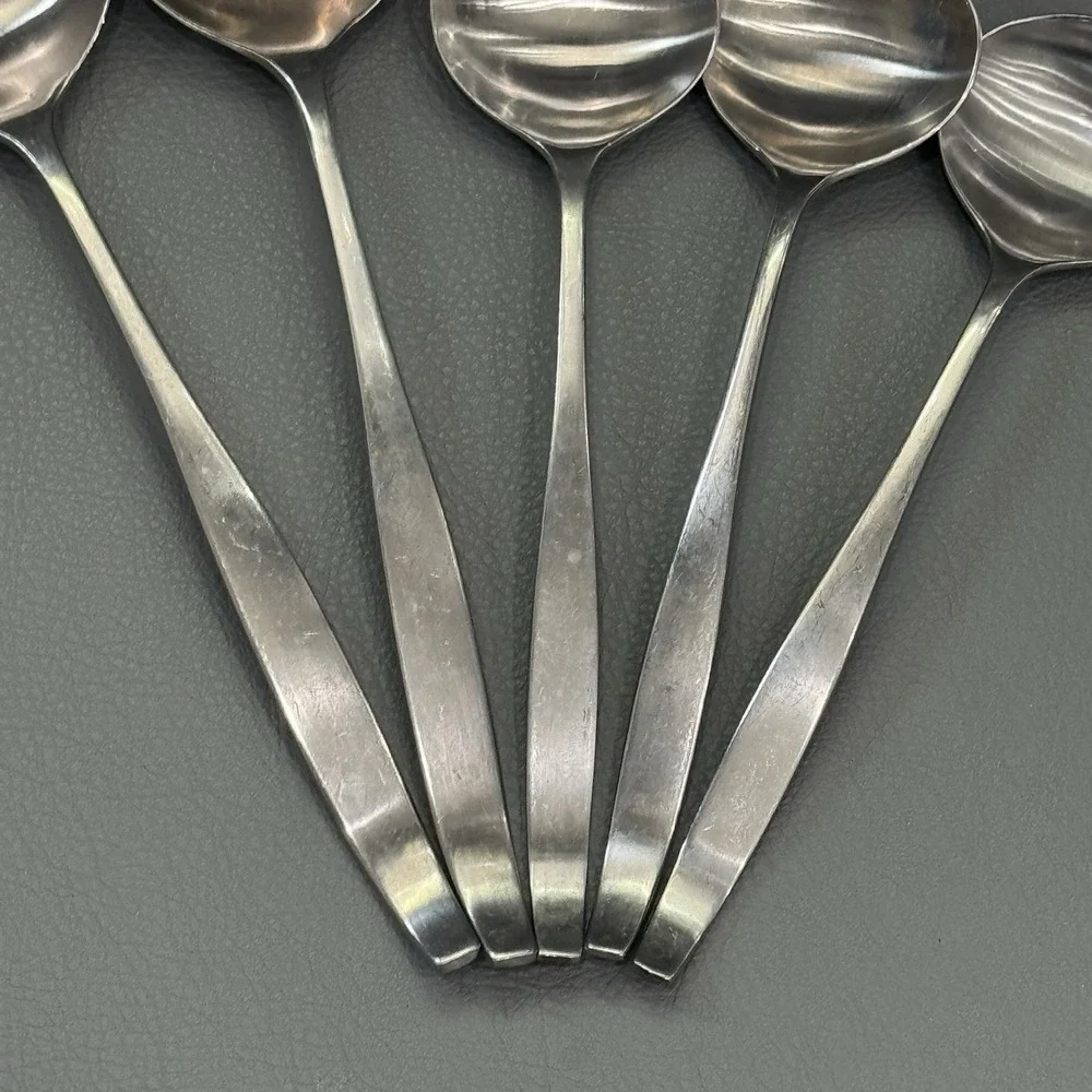Gourmet Settings GS Balance Glossy 18C Stainless  2 Soup Spoons, 3 Teaspoons